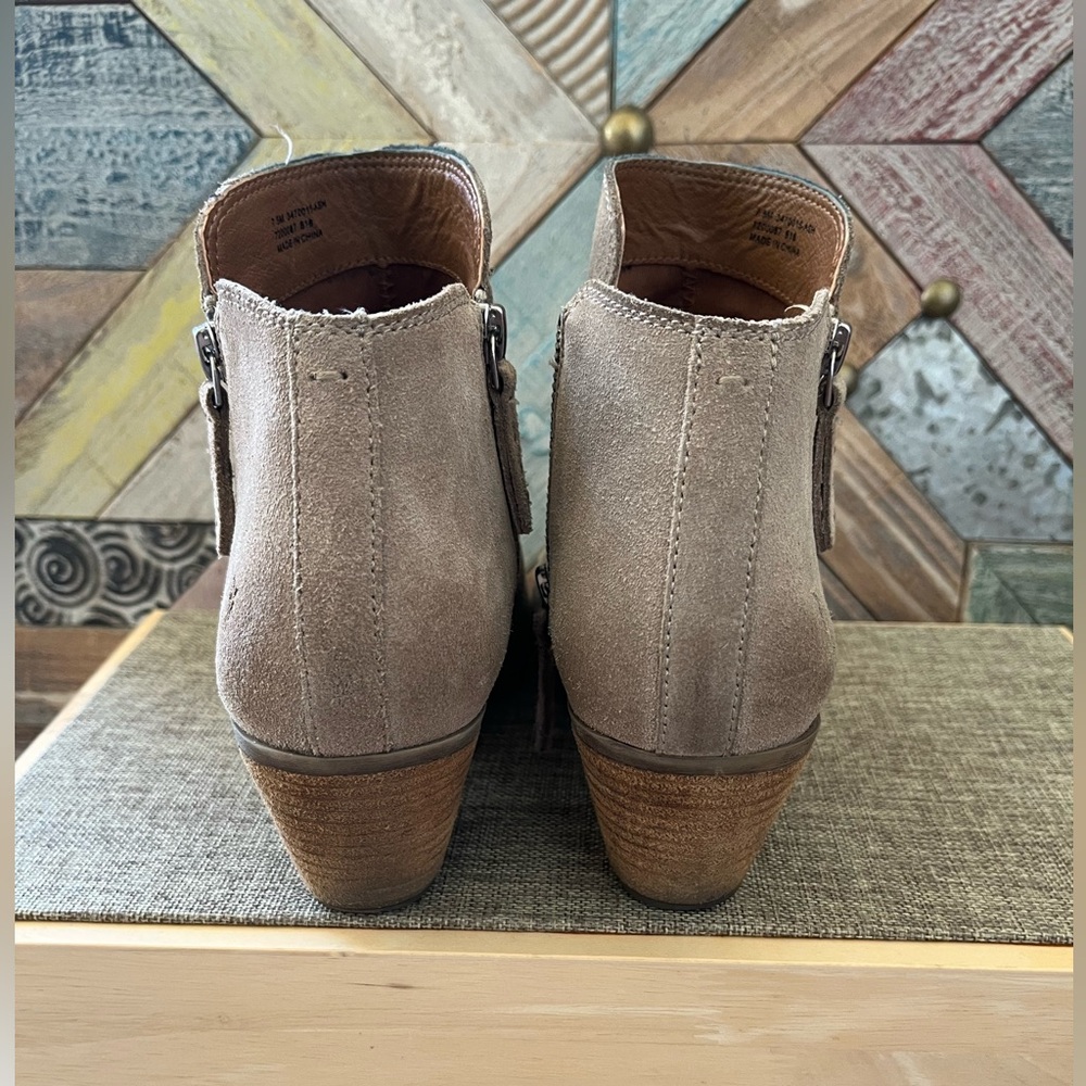 Frye Taupe Suede Ankle Boots - Picture 3 of 8